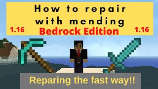 Minecraft Mending your gear the fast way bedrock edition [upl. by Eiveneg]