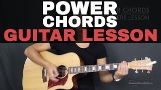 How To Play Guitar Power Chords  Beginners Guitar Lesson [upl. by Neved]