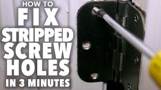 Fix Stripped Screw Holes  3 MINUTE FIX [upl. by Kylila]