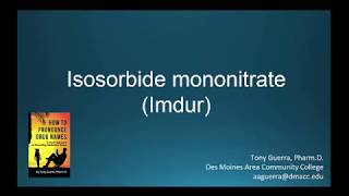 CC How to Pronounce isosorbide mononitrate Imdur Backbuilding Pharmacology [upl. by Robina271]