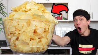 Potato Chip Challenge 4 Large Bags PAINFUL [upl. by Waligore988]