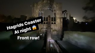 NIGHT TIME Hagrids Magical Creatures Motorbike Adventure Front Row POV [upl. by Merchant]