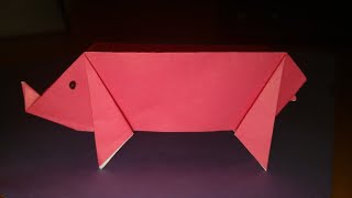 origami  jak zrobić świnkę z kartki papieru [upl. by Atniuq]