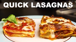 Easy lasagna recipes  tomato amp ricotta  meat sauce amp cream [upl. by Dygert855]