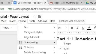 Google Docs  Advanced Formatting and Page Setup [upl. by Amikat458]