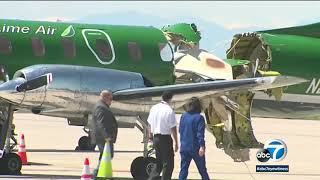 2 planes collide midair near Denver no one injured  ABC7 [upl. by Aneerak]