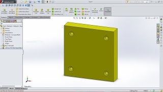 SolidWorks tutorial How to use Hole Wizard [upl. by Eirelam]