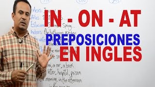 Preposiciones en INGLES In On At [upl. by Rochester]