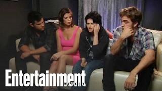 Kristen Stewart Robert Pattinson Taylor Lautner Interviewed at ComicCon 09  Entertainment Weekly [upl. by Aihsakal384]