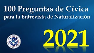 Examen de Ciudadanía Americana 2021  100 Preguntas y Repuetas [upl. by Illak]