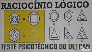 Teste Psicotécnico DETRAN  Raciocínio Lógico Psicoteste 14 [upl. by Yenobe]