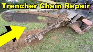 Re Set Trencher Chain Ditch Witch Help [upl. by Aisined]