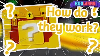 How do Lucky Crates work in ROBLOX Bedwars [upl. by Parthen]