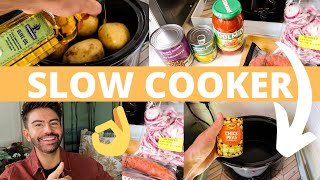 EASY amp LAZY SLOW COOKER MEALS ON A BUDGET FULL WEEK CROCK POT DINNER RECIPE IDEAS MR CARRINGTON [upl. by Sutphin]