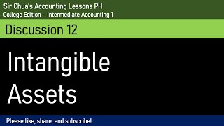 Intermediate Accounting Discussion 12  Intangible Assets [upl. by Reagan774]