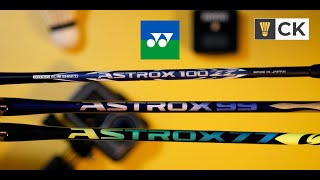 Yonex Astrox 100ZZ vs 99 vs 77 badminton racket review amp comparison [upl. by Suiramaj467]