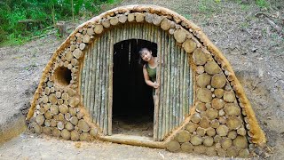 Epic Solo Bushcraft Build a Dugout House  Hobbit Refuge Part 1 [upl. by Morley547]