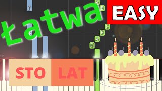 🎹 Sto lat  Piano Tutorial łatwa wersja 🎵 NUTY W OPISIE 🎼 [upl. by Sheeb]