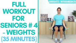 35Minute Intermediate Weight Workout for Seniors [upl. by Ydarg]