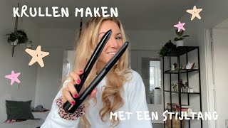 Krullen maken met een stijltang  TUTORIAL [upl. by Gothar]