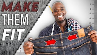 How To SLIM The Waist Of Your Jeans BEGINNER FRIENDLY [upl. by Dreyer]