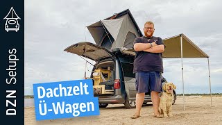 Der Dachzelt Übertragungswagen  DZN Setup VW Caddy mit Alucab Expedition 3 Dachzelt [upl. by Yrac304]