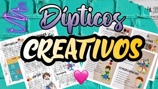 Dípticos Creativos  WORD📑 [upl. by Margret]