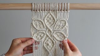 DIY Macrame Tutorial Large 6 Petal Flower Using Double Half Hitch and Square Knots [upl. by Musihc]