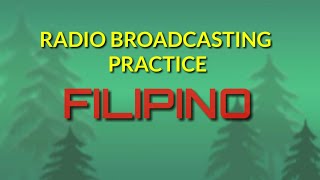 RADIO BROADCASTING PRACTICE  FILIPINO V2 [upl. by Ahsataj]