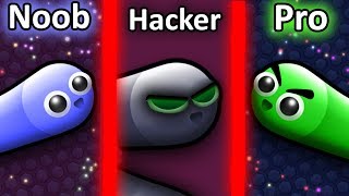 NOOB vs PRO vs HACKER in Slitherio 2 [upl. by Tacye]