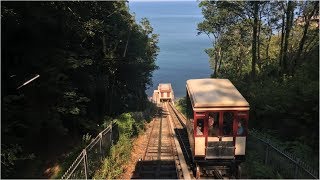 Babbacombe Cliff Railway In Torquay Devon [upl. by Ahtnahc715]