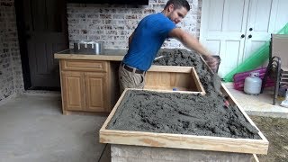 GREAT WAY TO MAKE CONCRETE COUNTER TOPS [upl. by Jerrome]