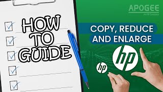 Copy Reduce and Enlarge  Apogee Corporation  Printing Management  HP MultiFunction  Apogee HP [upl. by Eitac]