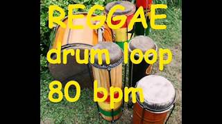 Reggae Drum loop 1  80 bpm [upl. by Oidiple]