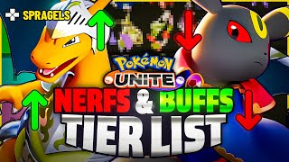 NEW NERFS amp BUFFS Pokemon Unite Tier List [upl. by Nallak560]