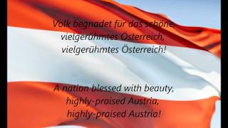 Austrian National Anthem  quotBundeshymnequot DEEN [upl. by Anaes]