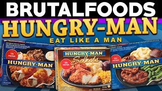 HungryMan  TV Dinner Reviews  brutalfoods [upl. by Ennaeerb635]