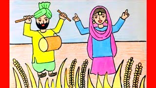 Baisakhi drawing from 101easy baisakhi drawing step by step [upl. by Akinnej187]