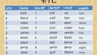 how to count numbers in geez lesson 24 ቁጥሮች በግእዝ [upl. by Clauddetta606]