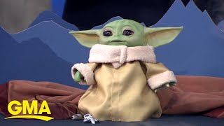 First look at the brandnew Baby Yoda toys l GMA [upl. by Portwine]