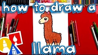 How To Draw A Cartoon Llama [upl. by Ytirahc]