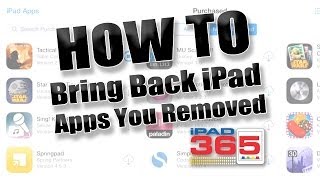 How to Reinstall iPad Apps You Removed [upl. by Ahsain568]