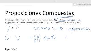 Proposiciones Compuestas y Conectores Lógicos [upl. by Liagaba7]