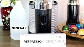 How To Descale Nespresso Machine  Nespresso Descaling Step By Step  Vertuo Line [upl. by Donelle]