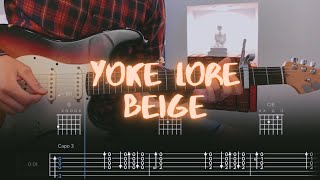 Beige Yoke Lore Сover  Guitar Tab  Lesson  Tutorial [upl. by Merline]