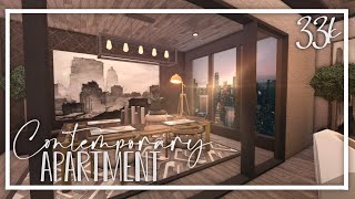 Contemporary Apartment 33k No Gamepass Bloxburg Speedbuild [upl. by Senga]