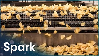 How Are Potato Chips Made In Factories  Making Goods  Spark [upl. by Eurd]