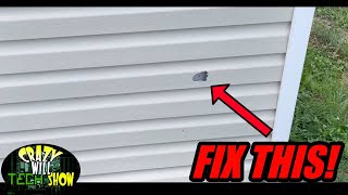 How to fix a hole in your vinyl siding [upl. by Eiluj]