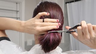 DIY Ponytail Haircut  EASY Short Shaggy Bob Tutorial [upl. by Godbeare]