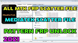 MediaTek Scatter File  All MTK FRP Scatter File  All Models Pattern FRP Unlock [upl. by Ez]